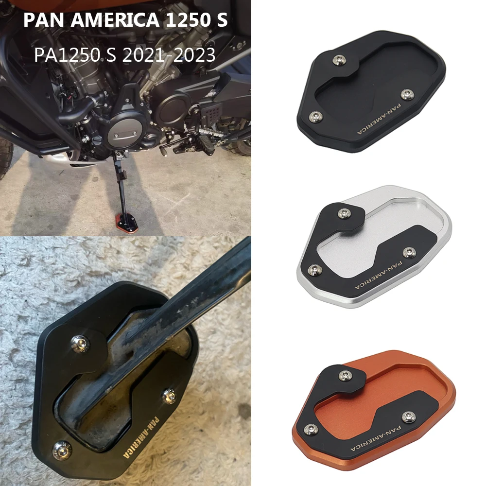 For PAN AMERICA 1250 PA /S PA1250 S 1250 Special 2021 2022 2023 Motorcycle Valve Caps Kickstand Foot Extension Side Stand Pad