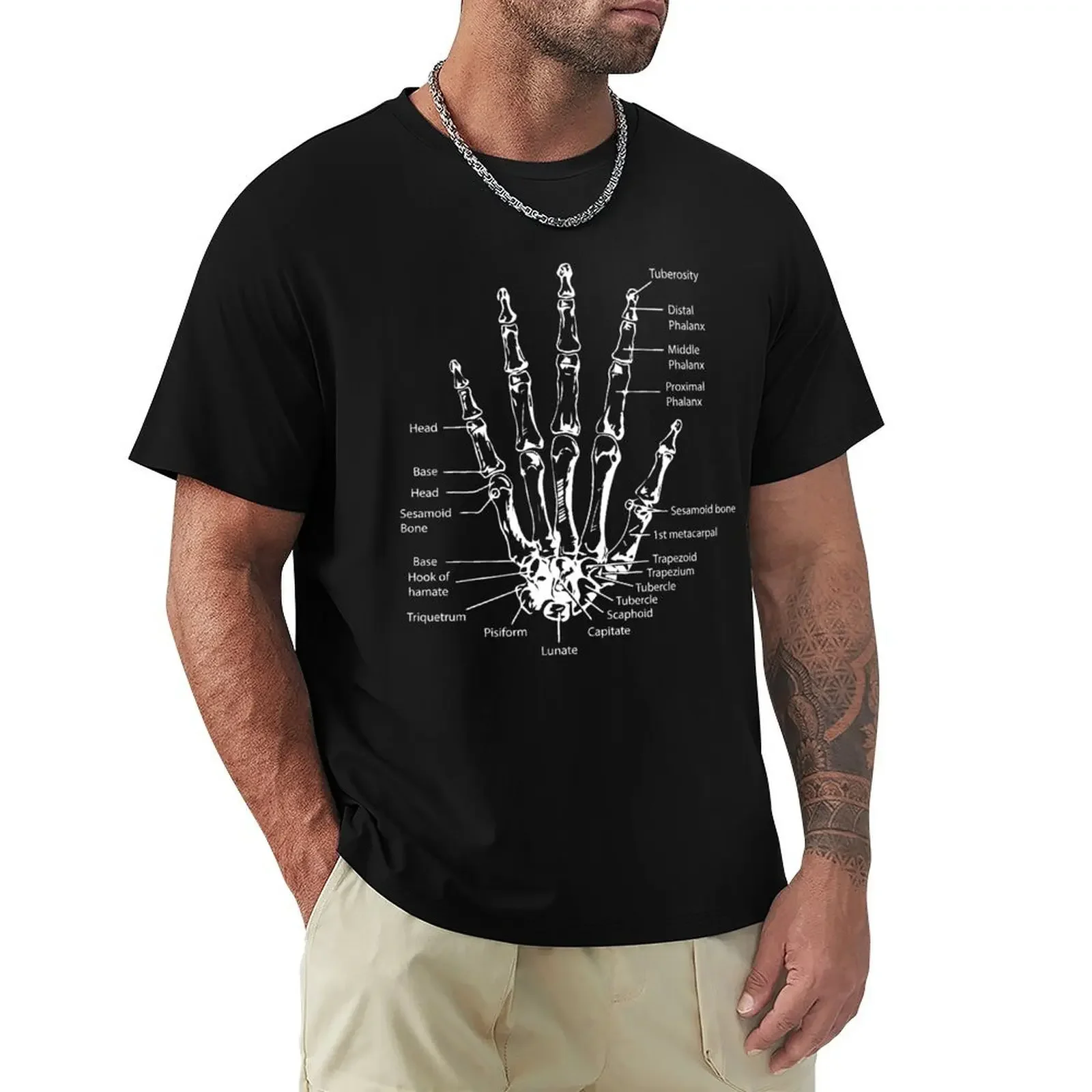 Human Hand Anatomy Shirt Gift for Physician T-shirt blacks kawaii clothes t shirts for men cotton