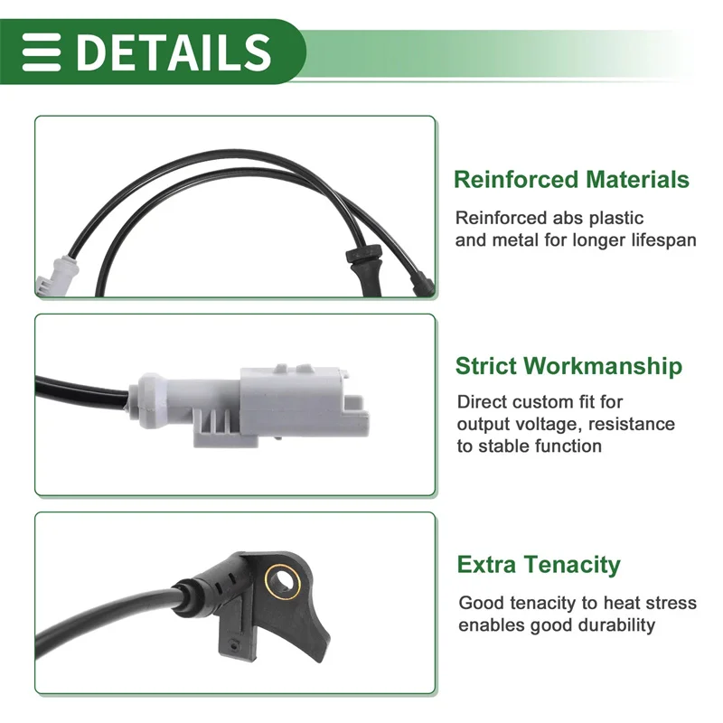 ل 307 308 408 3008 سيتروين C4L عجلة خلفية سرعة الاستشعار الأمامي والخلفي ABS سرعة الاستشعار ABS الاستشعار 9811802580 #4