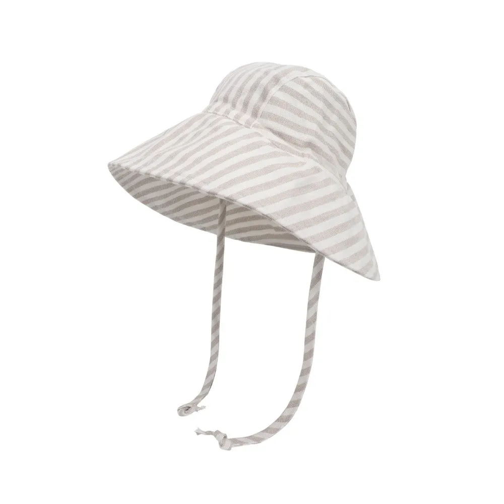 

Casual Cotton Material Baby Sun Hat UV Protection Big Brim Bucket Hat Breathable Solid Color Children Panama Cap Casual Wear