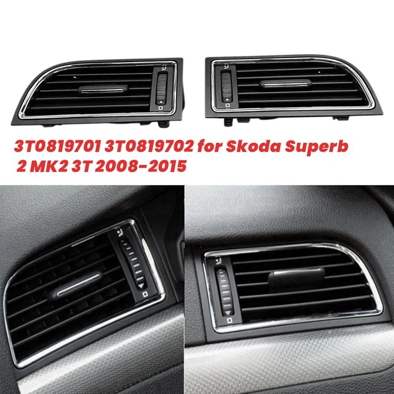 Car Dashboard Air Conditioner Outlet Grill For Skoda Superb 2 MK2 3T 2008-2015 AC Air Vent Grille 3T0819702