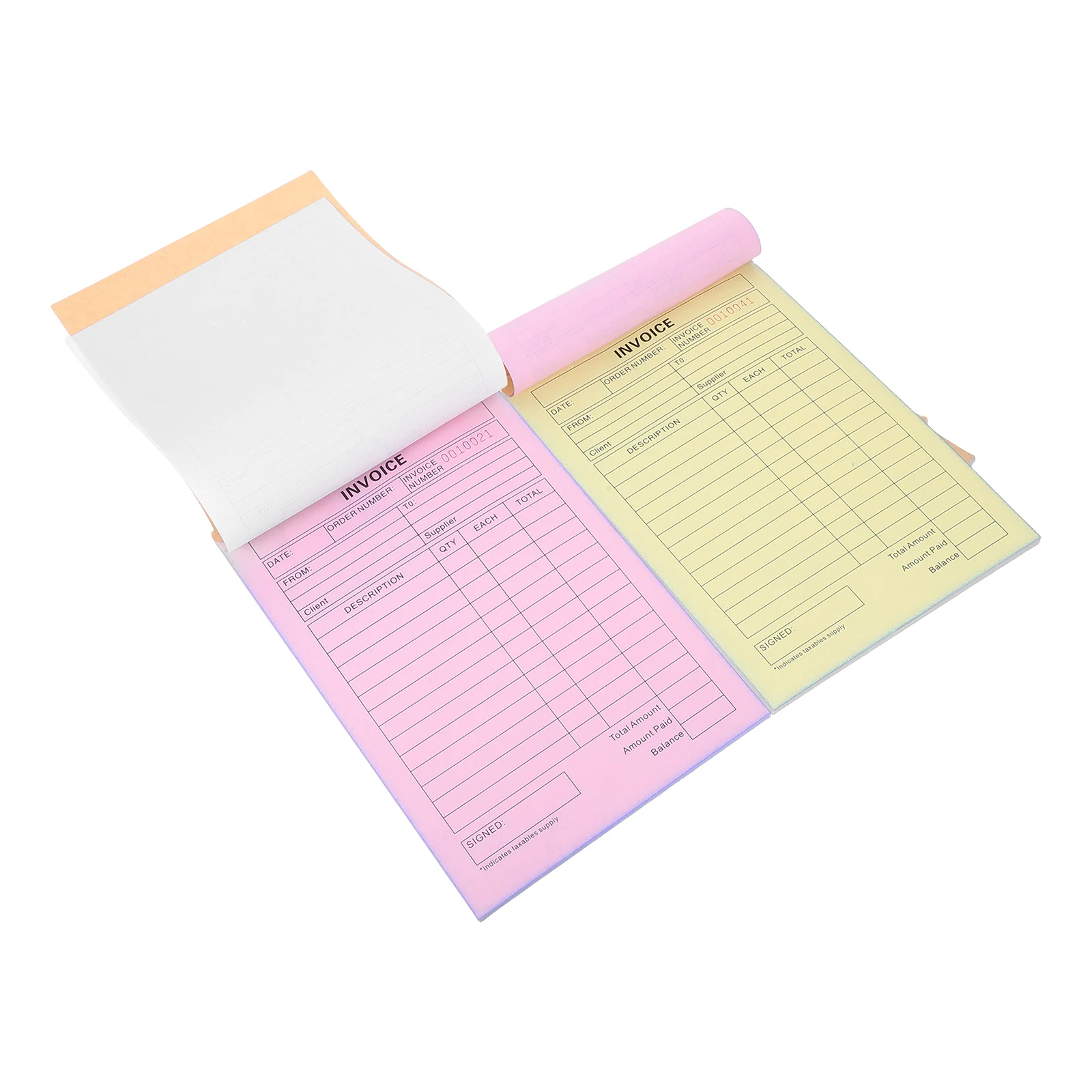 

2pcs Invoice Book Small Business Receipt Pad Handicrafts Photography Restaurants Florists Boutiques Paper