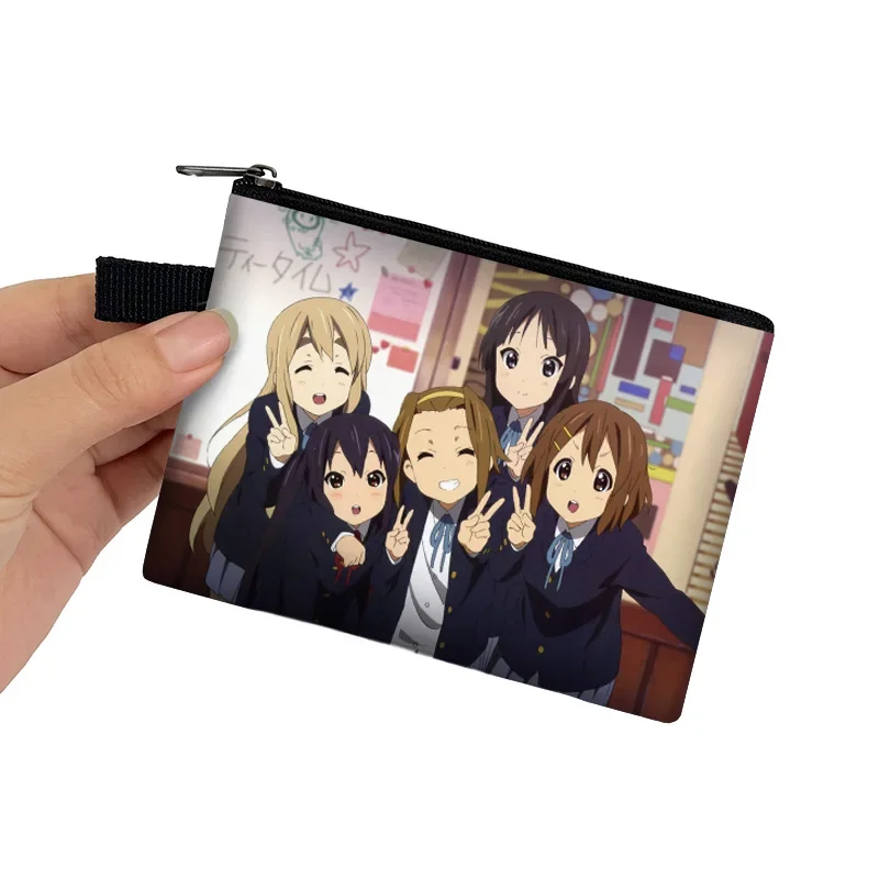 Anime K-ON! Coin Purse Hirasawa Yui Akiyama Mio Coin Money Bags Cute Mini Pouch Small Wallet Key Credit Card Holder Organizer