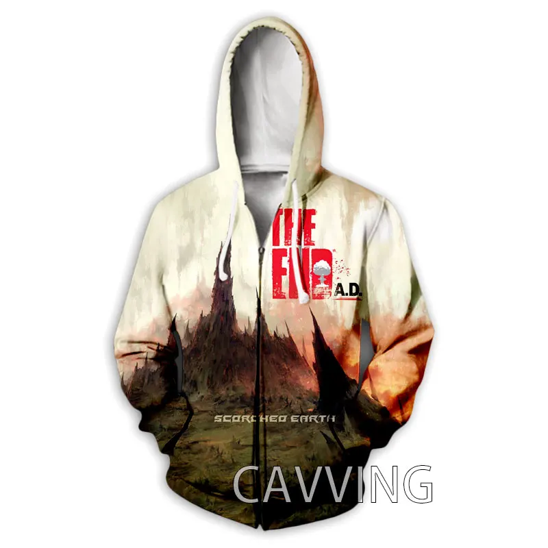 CAVVING 3D Printed  THE END A.D. Band   Zipper Hoodies Zip Hooded Sweatshirt Harajuku Hoodie Sweatshirt for Men/women