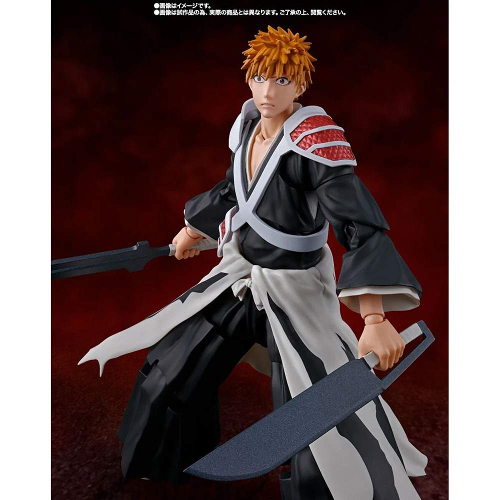 BANDAI S.H.Figuart BLEACH Kurosaki Ichigo Dual Zangetsu Ver. Figure Collectible Model Toys Action Doll