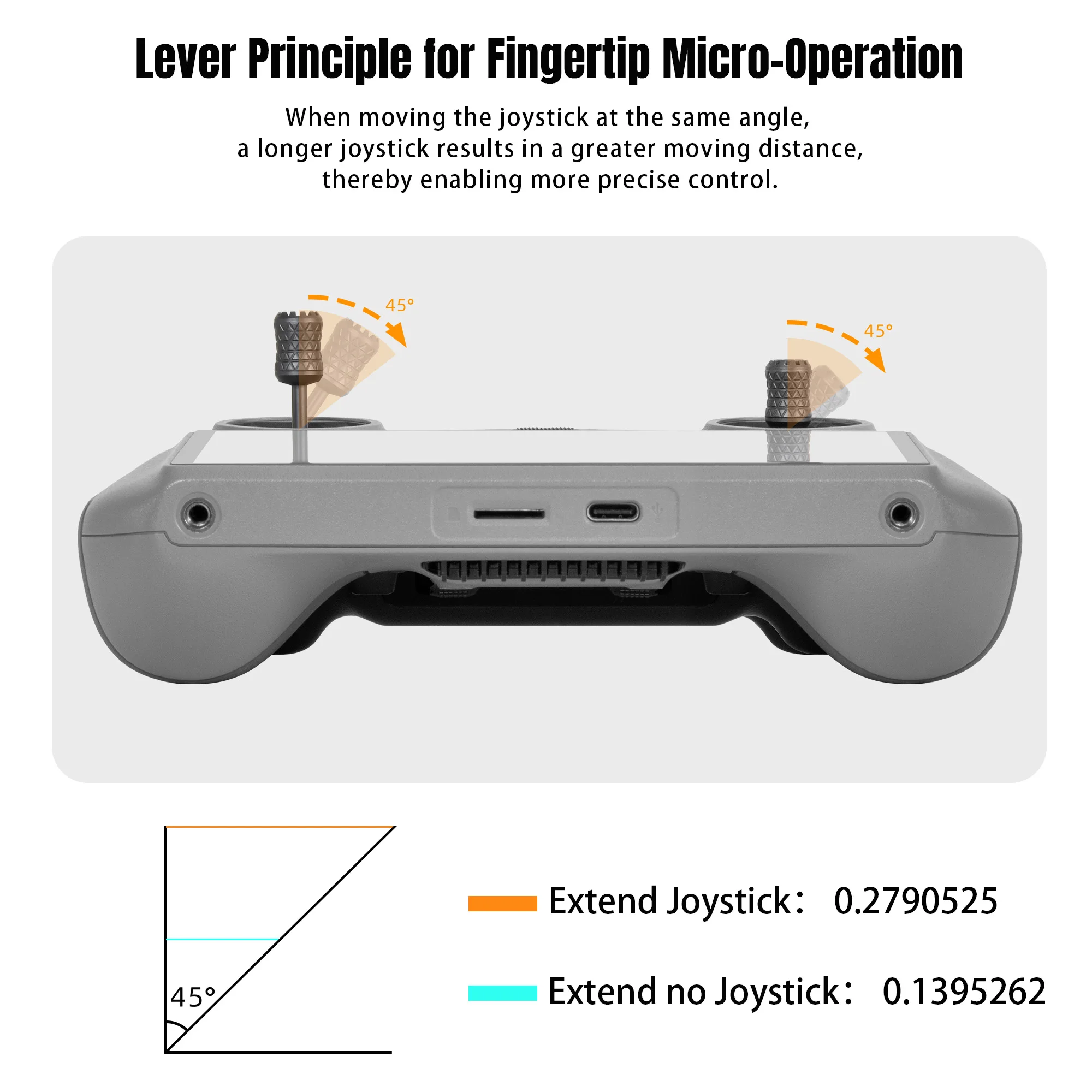 STARTRC-Joystick retráctil de aleación de aluminio para DJI Mini 5 4 Pro/Mavic 4 Pro/Air 3S/Neo Thumb Rocker para DJI RC Pro 2/RC 2/RC