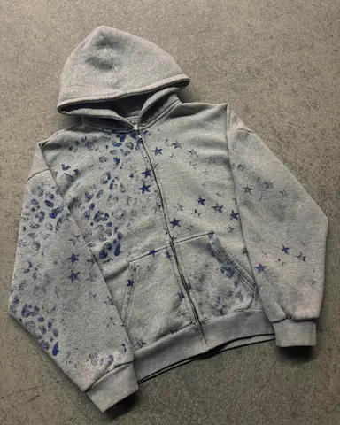 Design esclusivo Set di stelle con stampa leopardata scura Artigianato invecchiato retrò Abito di pantaloni in felpa alla moda