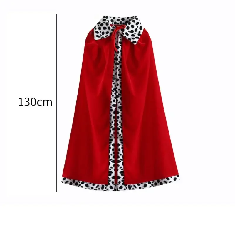 Boys King Cosplay Costume Red Cloak for Adult Kids Prince Robe Crown Velvet Cape Children Birthday Halloween Party Accessories