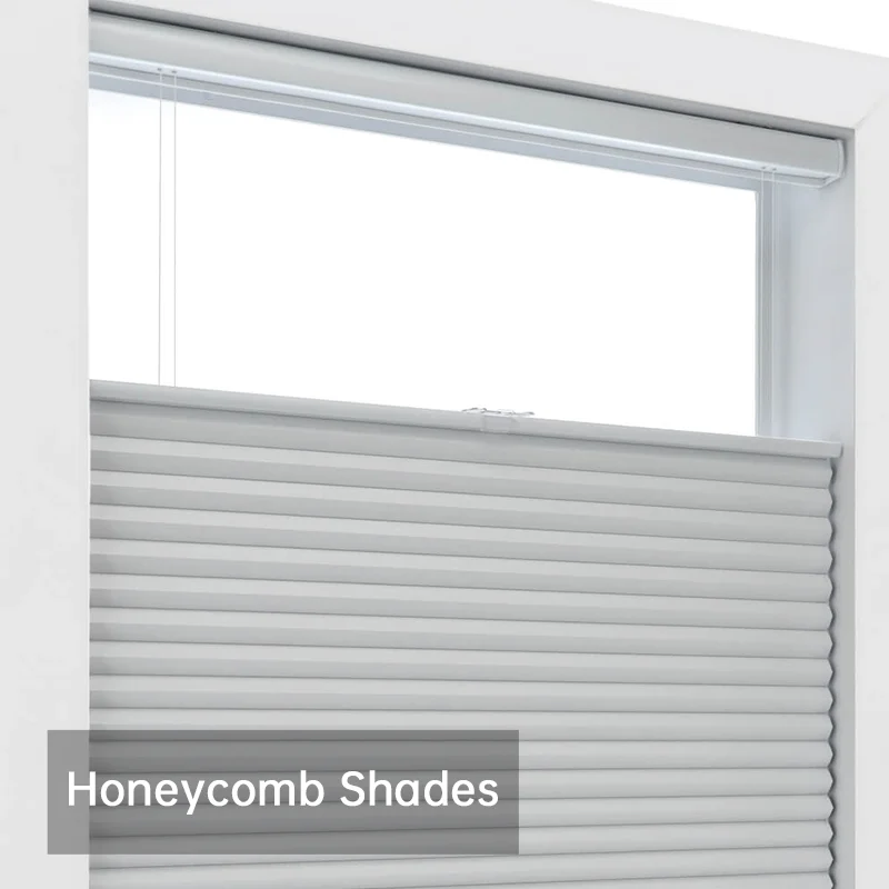 Motorized Cordless Day Night Cellular Shades Pleated Backout Honeycomb Blinds Fabric Sunshade Electric Pleated Blinds Technique