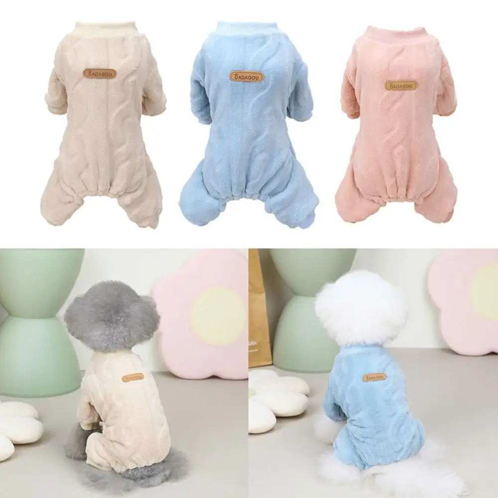 Fashion Fleece Dog Winter Clothes Warm Coat Winter Outfit Pet Warm Jacket Cute D-ring Vest Cat Costumes Small Medium Pet