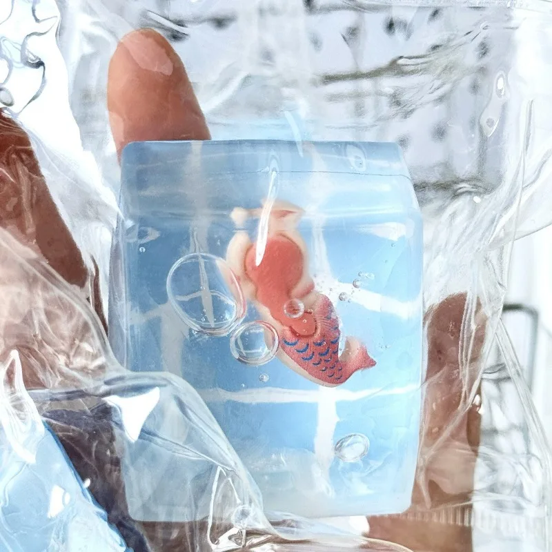 Jouets à presser bleus pour fête à la piscine, jouet créatif de forme carrée, soulagement du Stress du maltose, jouet de décompression à rebond lent, cadeaux pour enfants