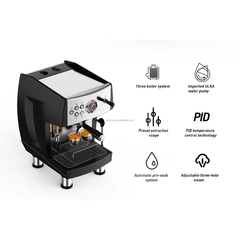 Commercial Espresso Maker Machine Coffee Maker for Barista Cappuccino Latte Espresso Machines with Milk Frother for Cafe