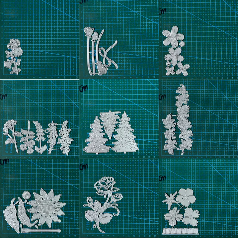 Metalls ch neiden Diesel Blumen Baum Blätter sterben Form Sammelalbum Papier Handwerk Messer Form Klinge Stanzen Prägen Schablonen Vorlage