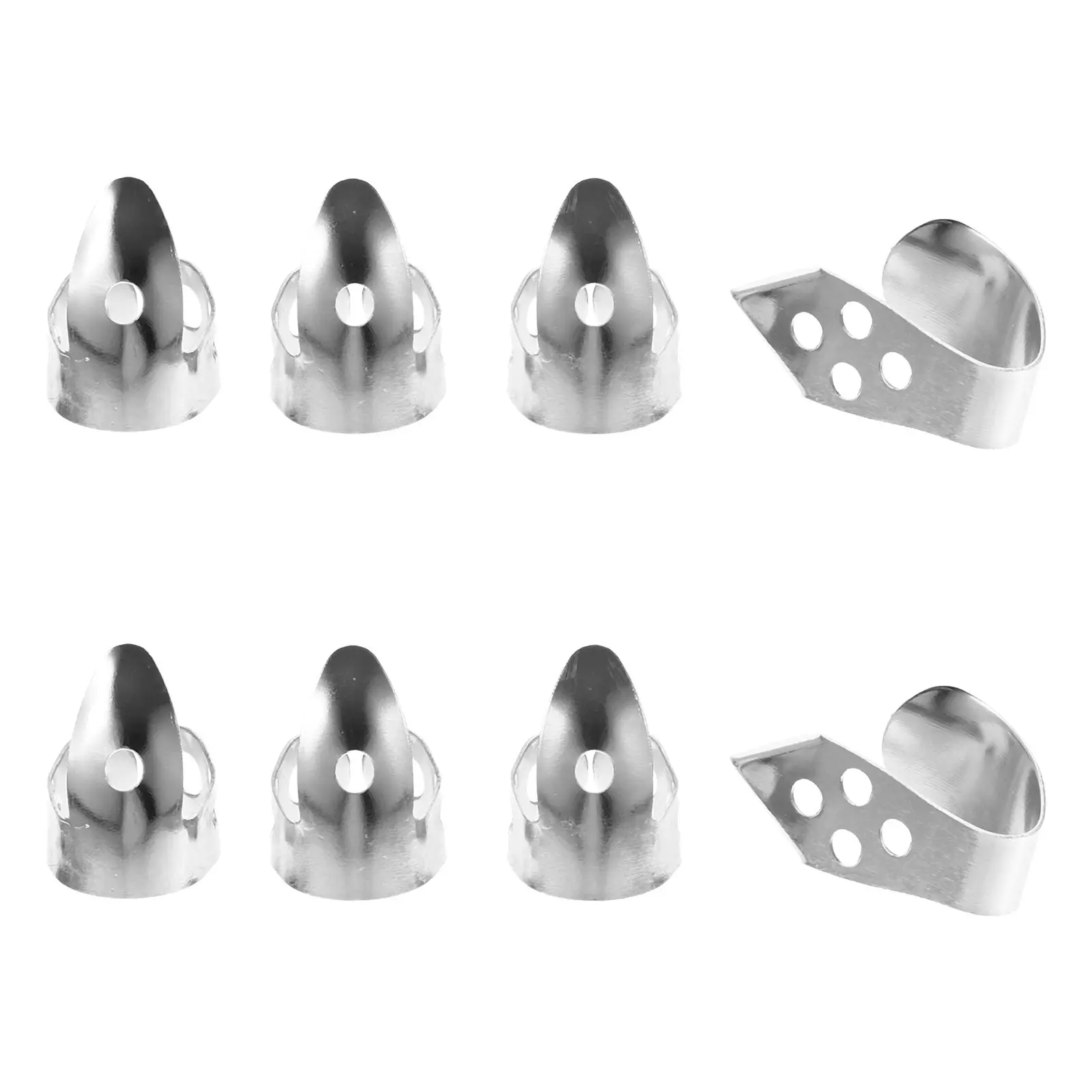 

2 Sets Metal Finger Picks Durable Guitar Thumb Pick Adjustable Size Fits All Practical Bass Accessories Classic