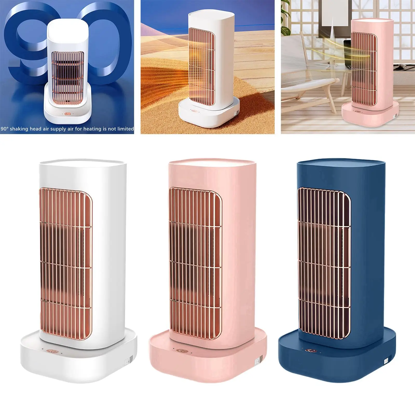Space Heater Electric Quiet Mini Desktop Heater Overheat Protection Portable Heater Adjustable for Dorm Room Indoor Use