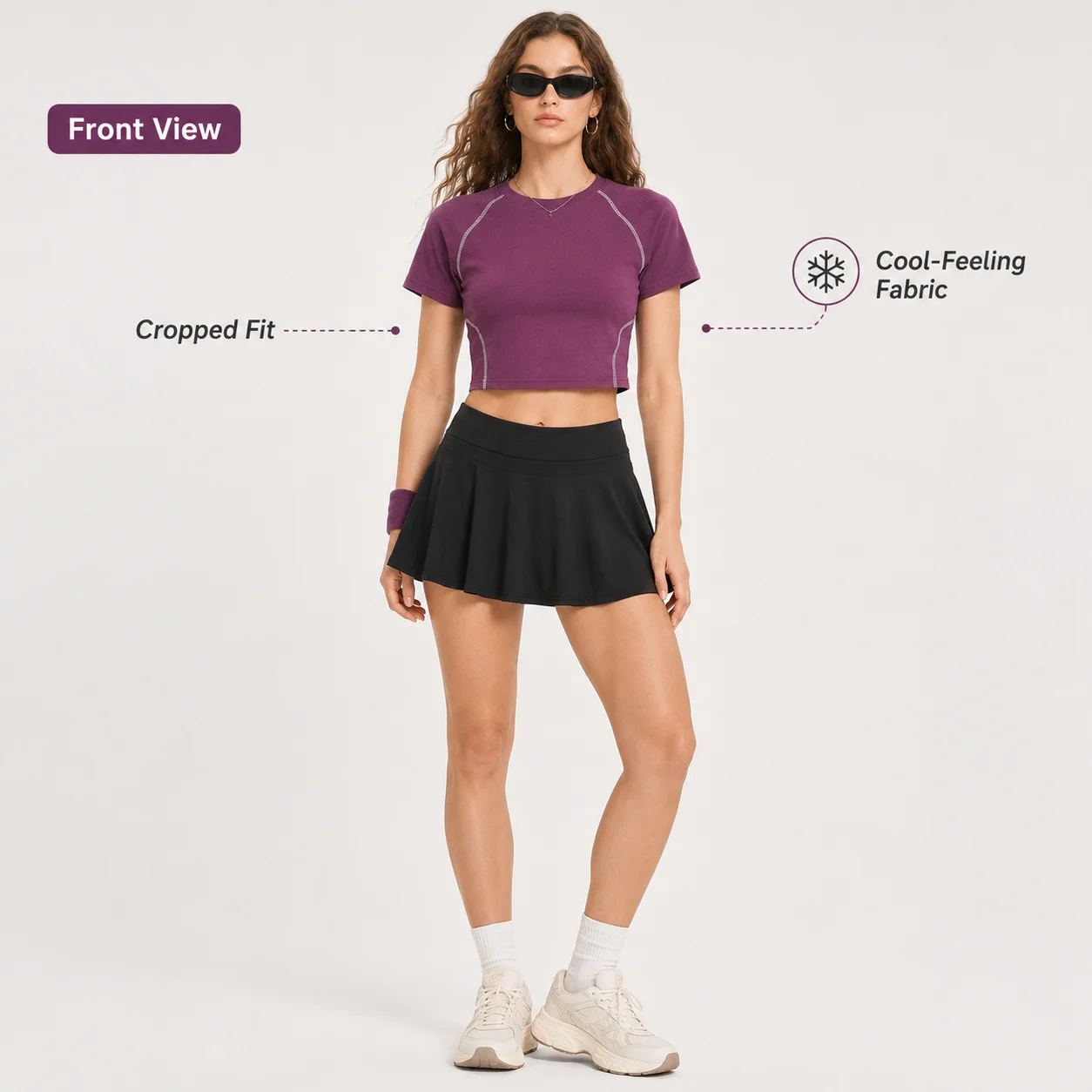 Women Cropped Sport T Shirt Summer Contrast Stitching Short Sleeve Crew Neck Quick Dry Workout Crop Tee Top