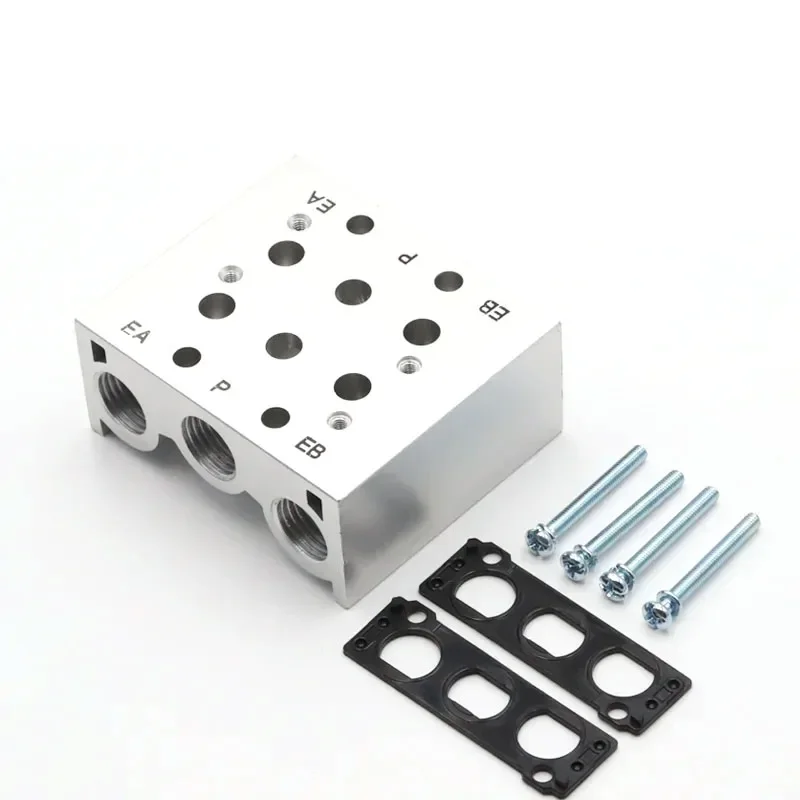 Manifold SS5Y5 SY3120 SY5120 SY7120 Solenoid Valves Air Exhaust 2F/3F/4F/5F/6F/7F Pneumatic Base Valve Station with Gaskets