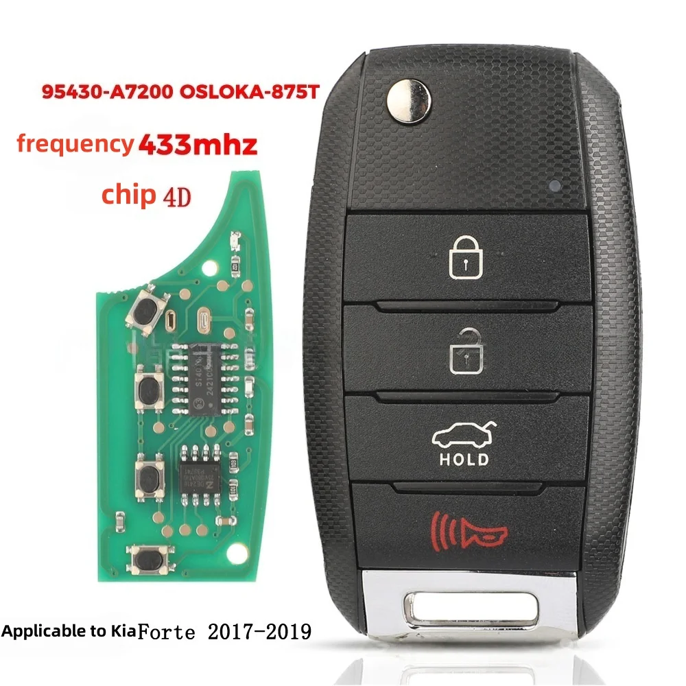

Suitable for Kia 3-button smart card remote control car key 433 frequency 6A chip 95440-Q6000
