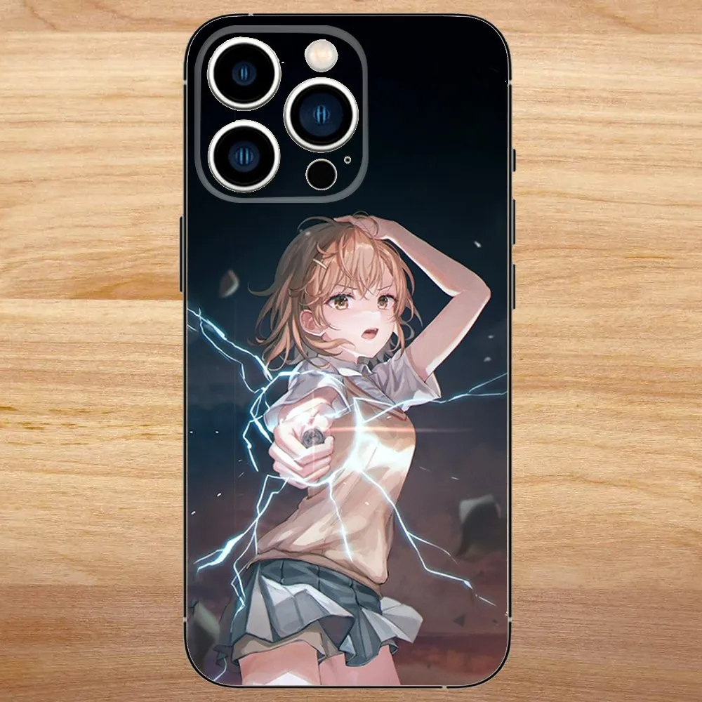 A Certain Scientific Railgun Phone Case For iPhone15,14,13,12,11,Pro,Max,Plus,Mini,X,XS,XR,8,7,6,S,Plus,SE Soft Black Case