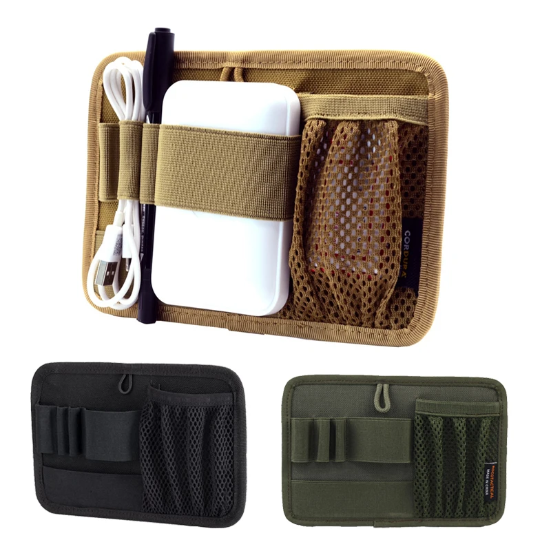 

Tactical Bag Insert Modular Panel Organizer Utility Admin Pouch Hook Fasteners Key Holder Mesh Nylon Panel for Vest Backpack