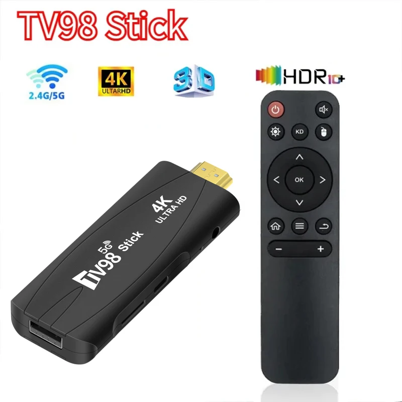 TV98 5G Smart TV Stick Allwinner H313 Quad-Core 2GB 16GB HDMI Android 12.1 HD 4K 3D 4G 5G dual WiFi TV