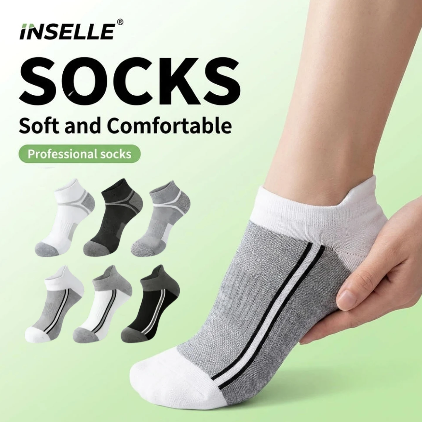 100 pairs Men's Lightweight Running Socks, Quick Dry Anti-Slip Ankle Socks for Sports & Leisure