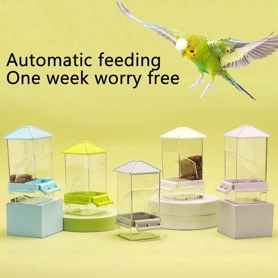 【New style】No Mess Bird Feeder Automatic Parrot Food Container Dispenser For Small And Medium Birds
