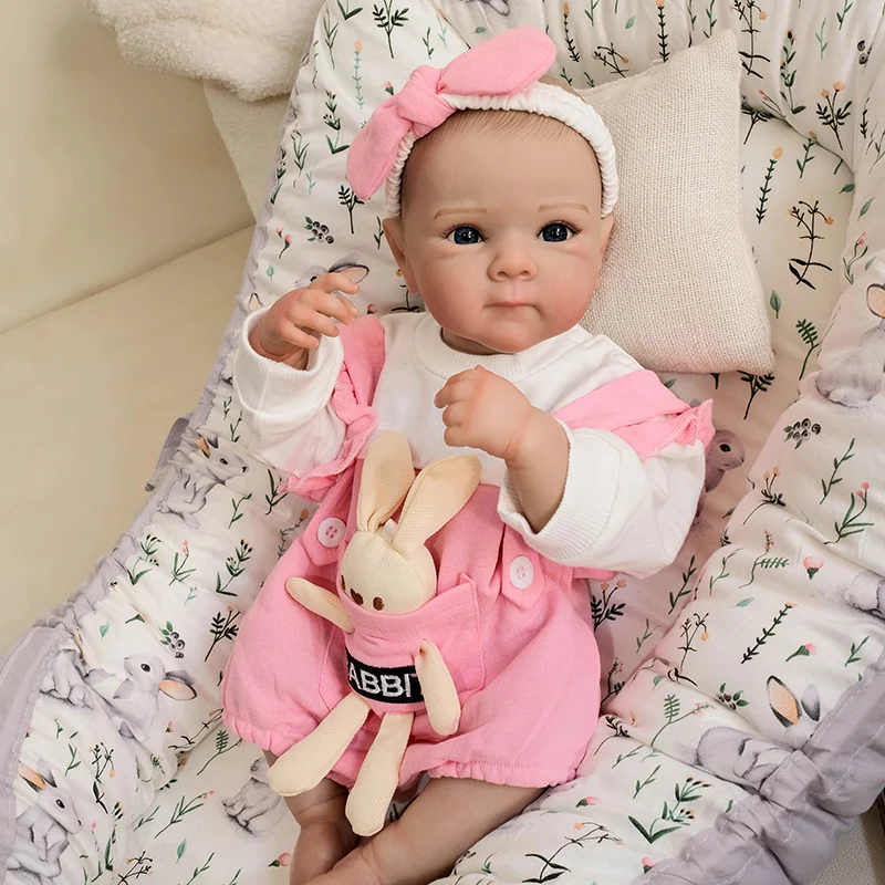 19inch 48cm Reborn Baby Doll Full Vinyl Body Bettie Newborn Doll Lifelike Soft Real Soft Touch