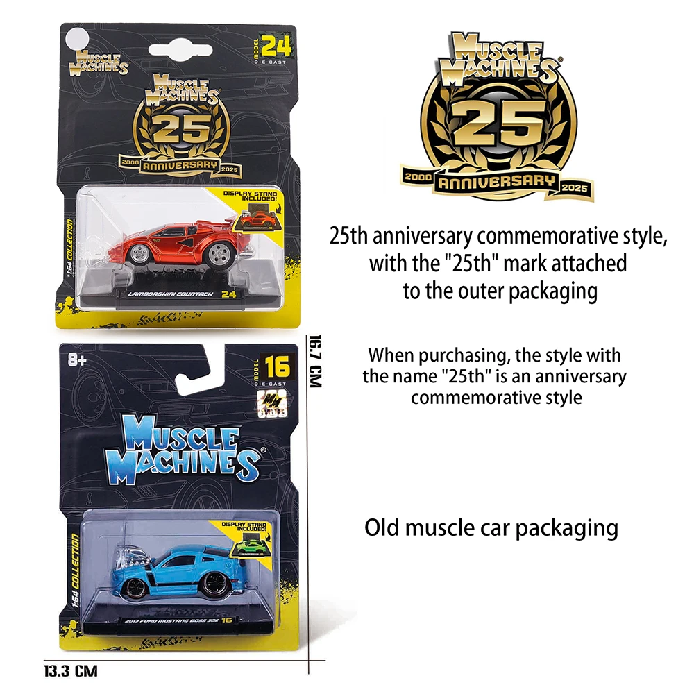 Maisto 1:64 2025 25th سيارة العضلات القديمة سيارة العضلات الذكرى 1987 BUICK GNX أسود أبيض الاحتفال سبيكة نموذج سيارة أنماط