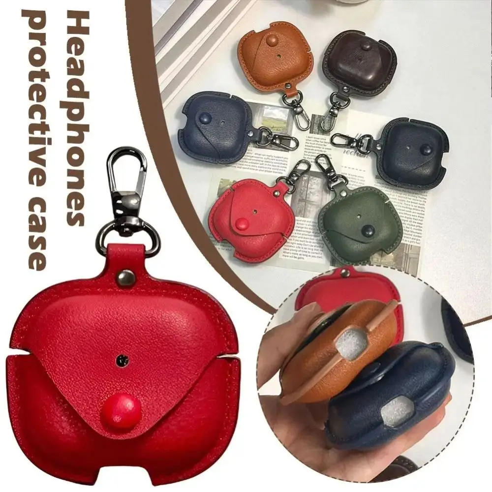 

New PU Leather Protective Case Shell with Buckle Earphone Cover Retro Accessories Case Cover for AirPods 4