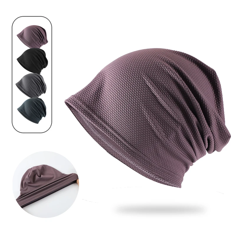 

Мужская охлаждающая повязка на голову, дышащая быстросохнущая шапка-бини для бега, езды на велосипеде, защиты от ультрафиолета, спортивная кепка с ощущением льда