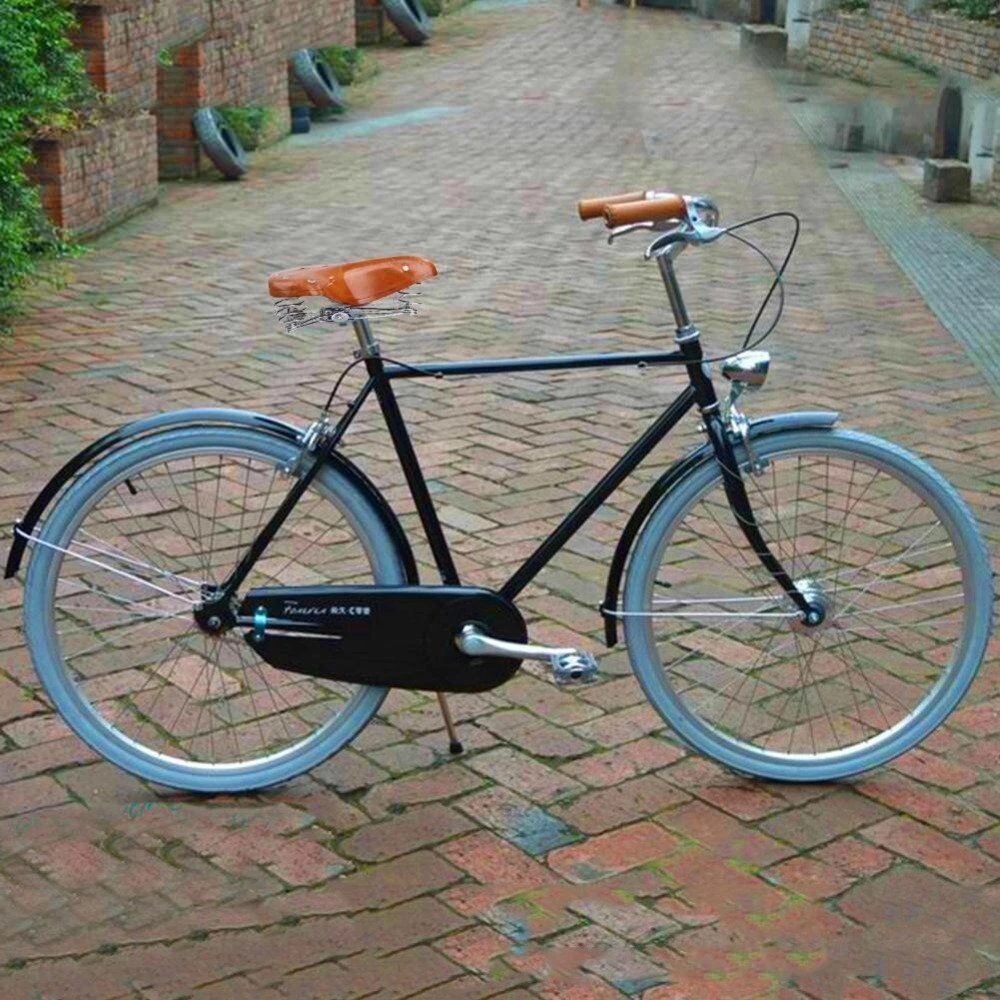 Retro Cushion Genuine Leather MTB Road Bikes Saddle Seat Vintage Bicycle BMX Motorcycle