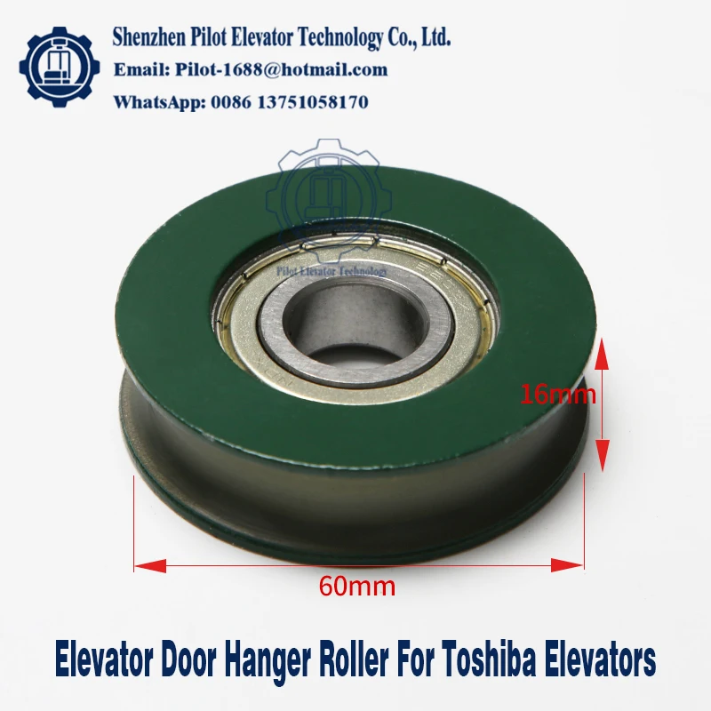 Pour Toshiba ascenseur voiture porte serrure rouleaux roues 60x16x6203 ascenseur porte cintre rouleau ascenseur ascenseur pièces de rechange type général