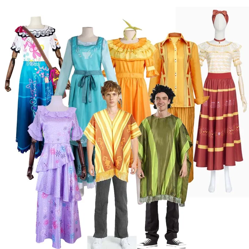 Halloween Carnival Party Adult Kid Madrigal Camilo  Bruno Cosplay Cloak Clothes Coat