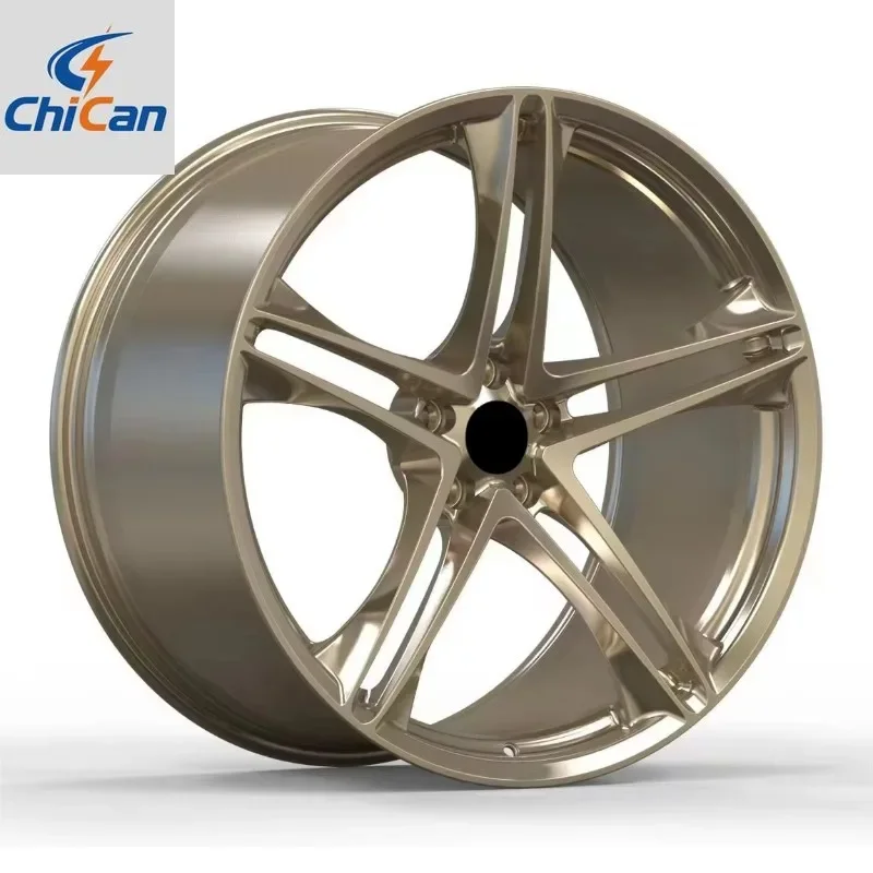 

【2026】Chican Custom Forged Wheels 20x8.5 Inch 5x114.3 Brush Gold Forged Rims For Ferrari