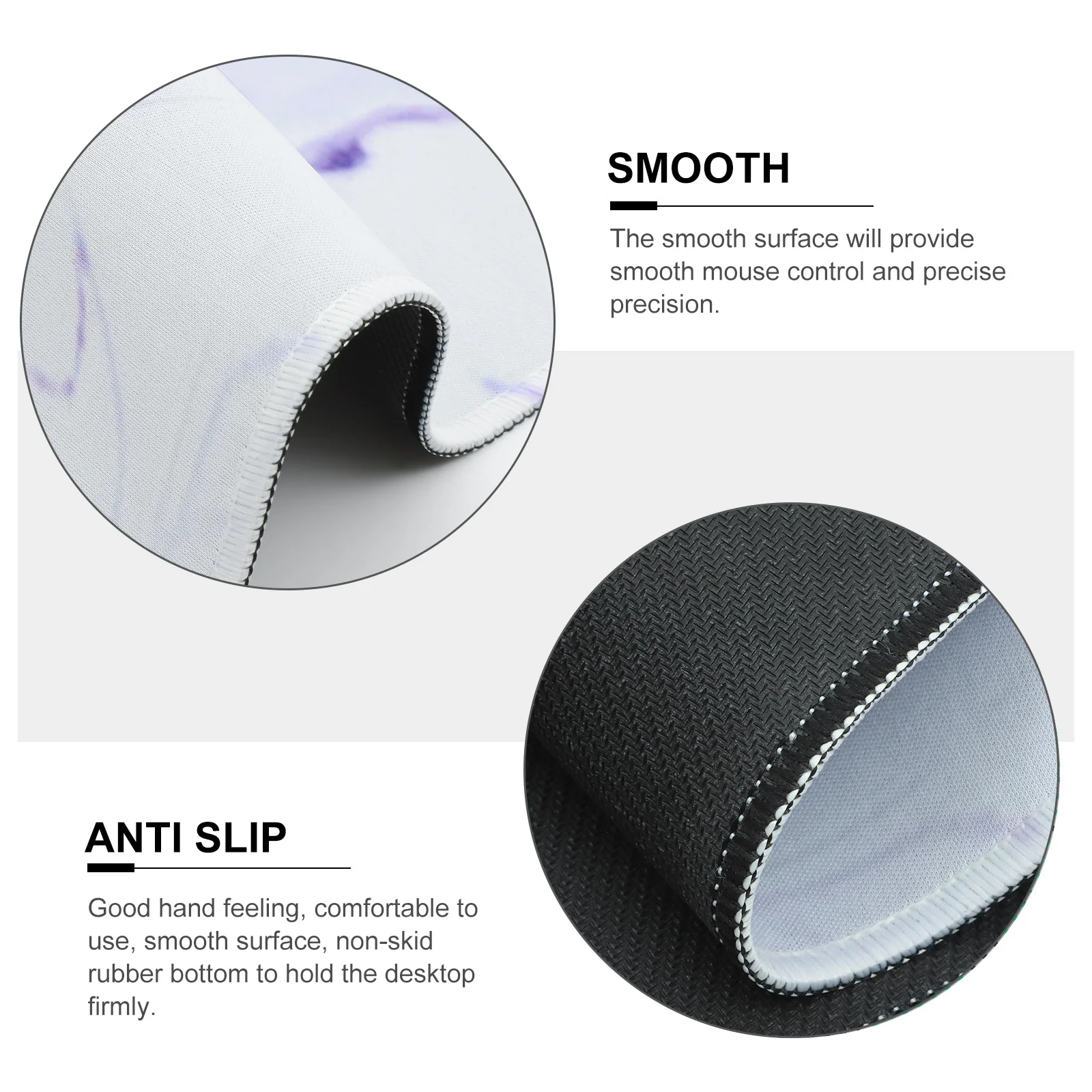 보호용 책상 매트 미끄럼 방지 고무 베이스 매끄러운 표면 높은 내구성 홈 오피스 여행용 마우스 패드에 유용함