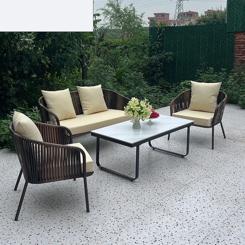 

Уличный диван во дворе, мебель из ротанга, кафе для отдыха на открытом воздухе, отель, B&B, вилла, бар, диван из алюминиевого сплава