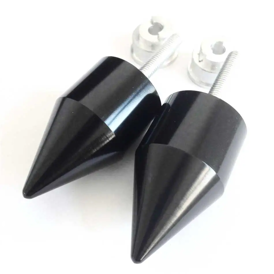 

Motorcycle Grips Handlebar Spike Bar End Bike Weight Covers For 2001-2013 Honda GoldWing GL1800 VFR800 Aluminum Black / Chrome