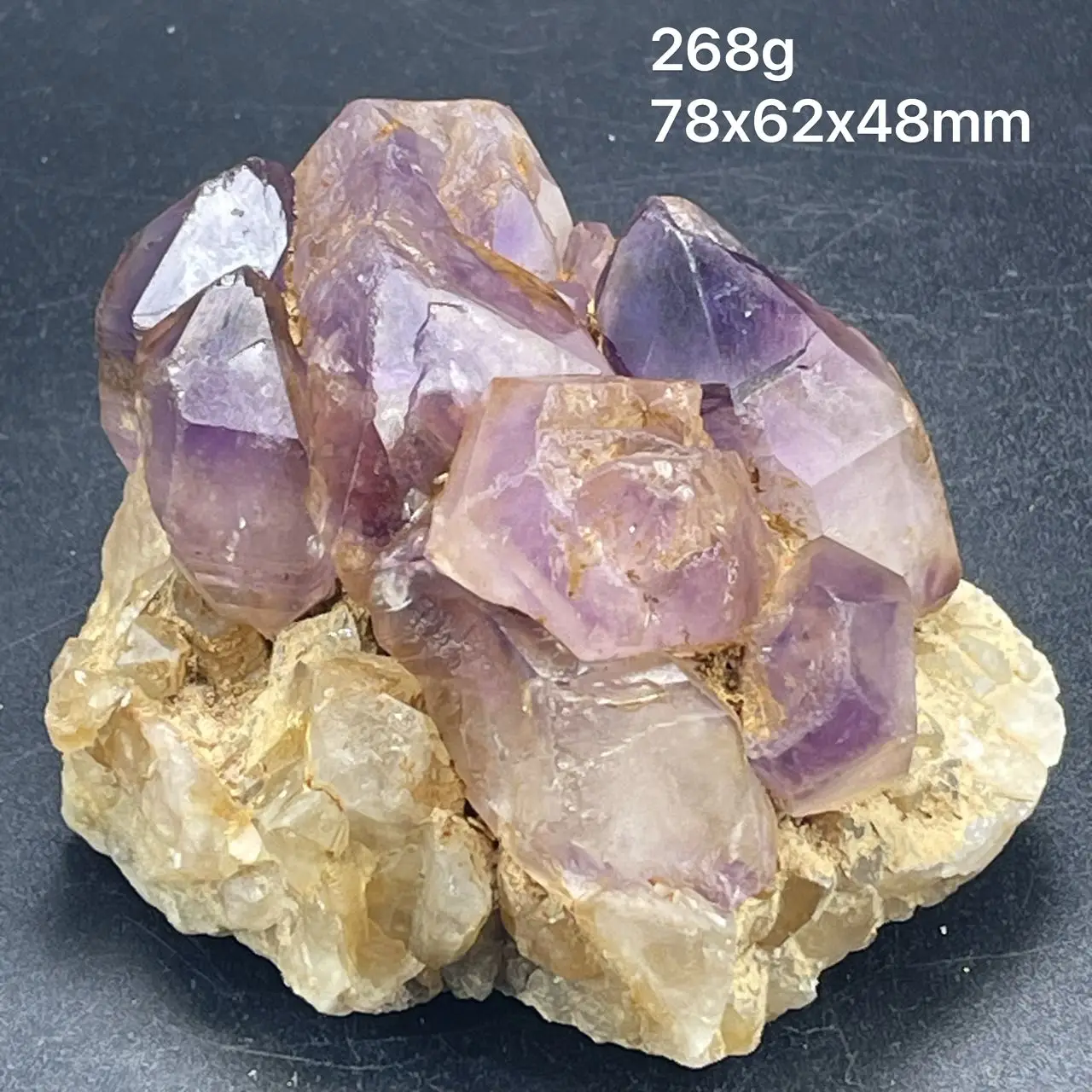 

New! 100% natural amethyst backbone+white crystal symbiotic mineral specimen, healing crystal, from Namibia