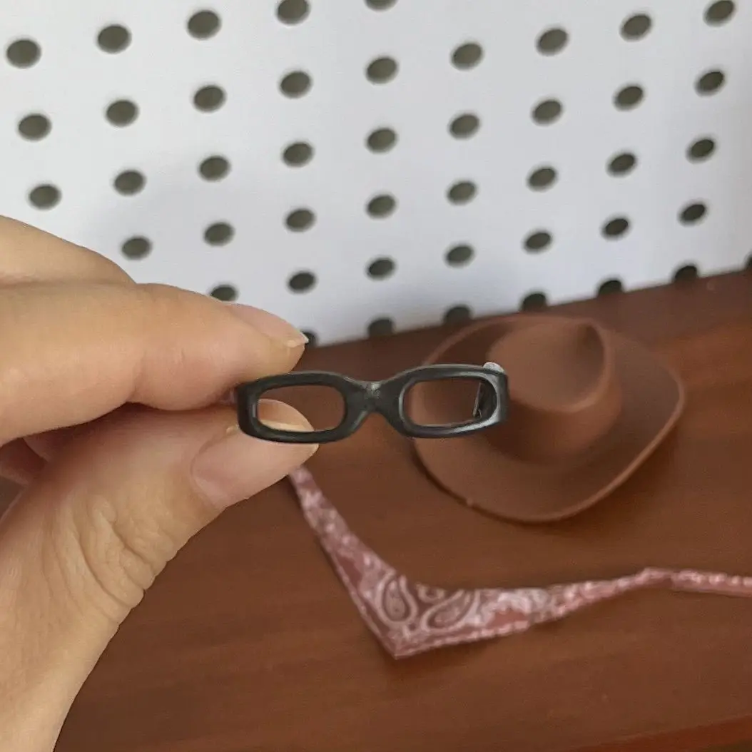 Doll Cowboy Hat Retro Punk Baby Clothes Set Cool Glasses Baby Paddle Suitable for Dolls Version 4.0 and Above