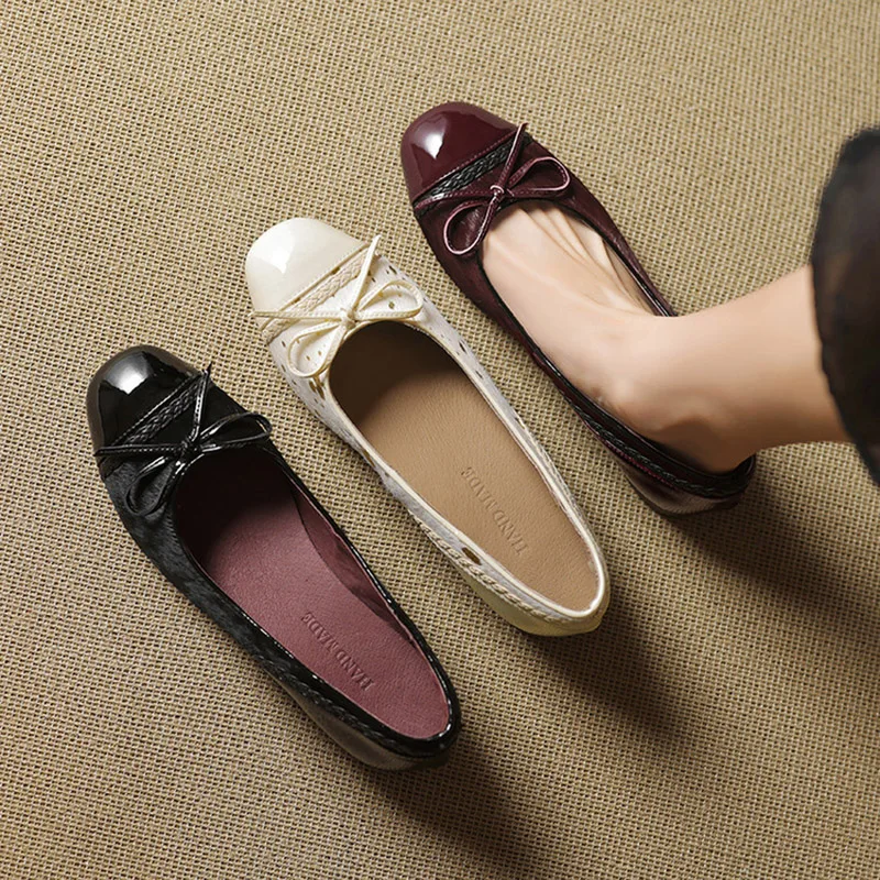 phoentin-2025-nouvelles-femmes-elegant-patchwork-crin-de-cheval-en-cuir-veritable-balles-souples-25-cm-talons-bas-vin-rouge-pompes-de-fete-ft5008