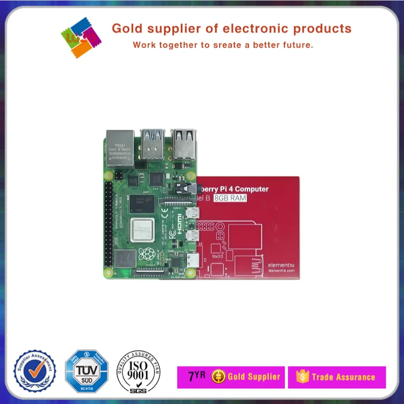 

Official Original Raspberry Pi 4 Model B Dev Board RAM 2G 4G 8G 4 Core CPU 1.5Ghz 3 Speeder Than Pi 3B+