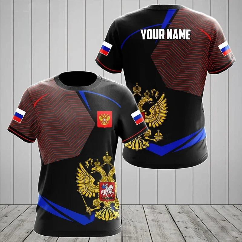 Russian National Emblem 3D Printed T Shirt For Men Clothes Fashion Russia Army Veteran T-Shirt Casual Streetwear Ropa Hombre Top