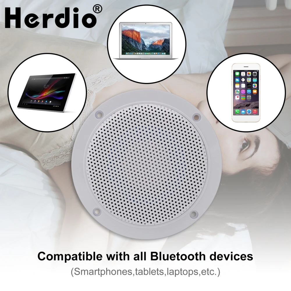 4-Inch Waterproof And Dust-proof Ceiling Bluetooth Speaker Family Surround 80W Indoor Audio Built-in Wall Mounted Roof Speaker