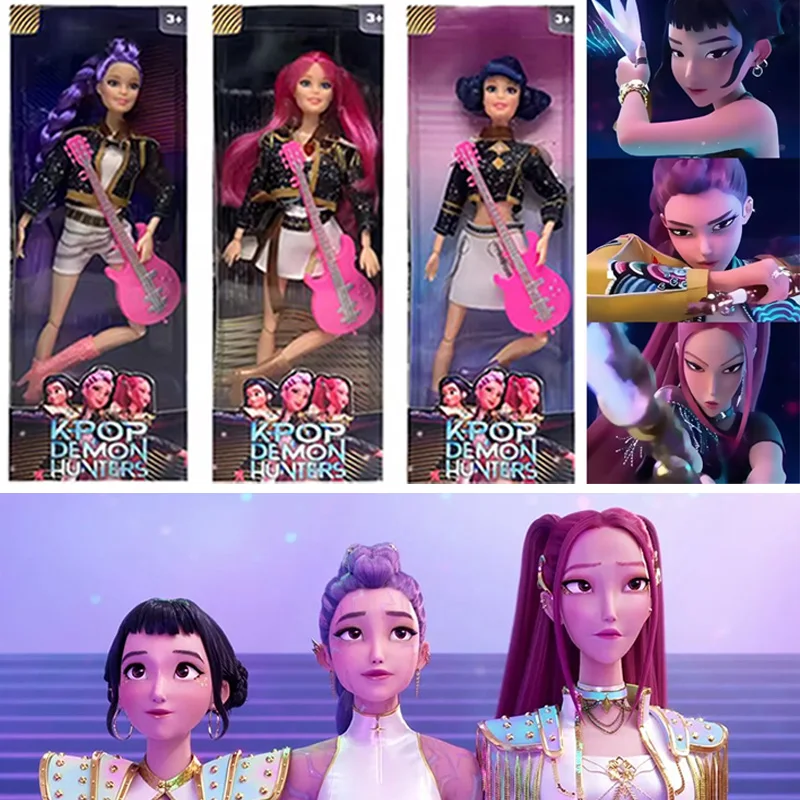 

Рождественский подарок Kpop Охотники на демонов Фигурка Игрушка Дерпи Тигр Руми Мира Зои Киска Тема Песня из красочных огней для фанатов