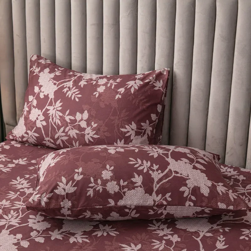 3PCS Flower Pattern Bedding Set Duvet Cover Set Soft Bedding Printing Bed Linen Queen Size Bedding Set Fashion（Without Sheet）