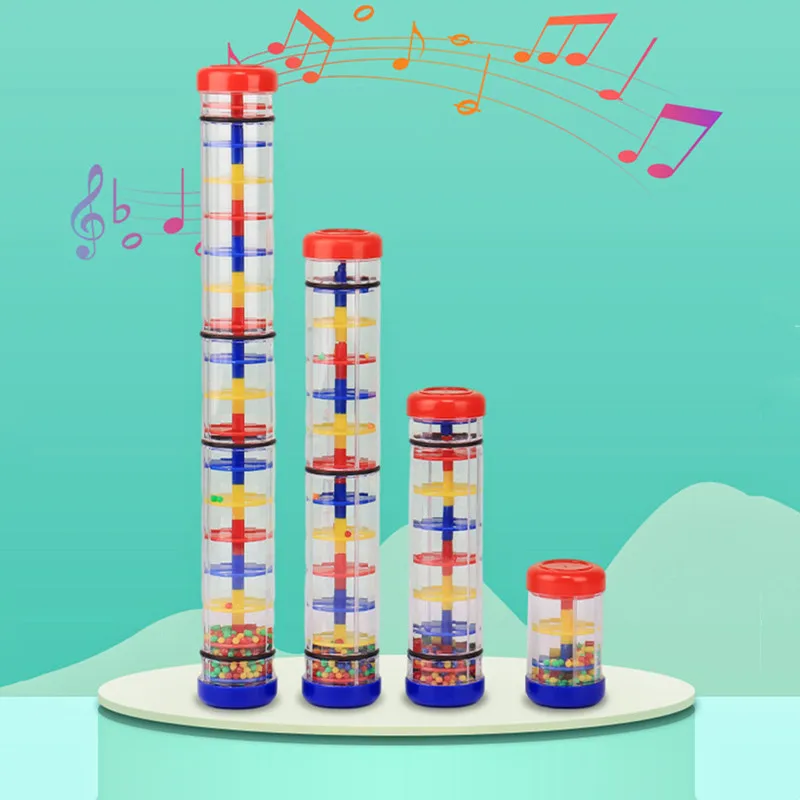 Rainmaker Rain Sound Stick Tube Musical instrument Toddler Hand Shaking Music Montessori Early Education Toy Popular Baby Kids