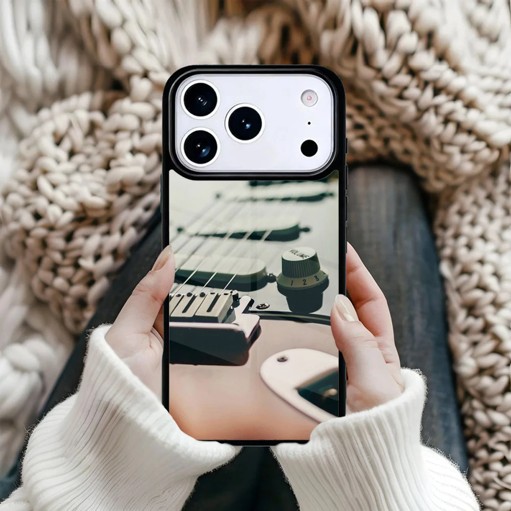 

Music Guitar mobile Magnetic Phone Case For iPhone 17 16 15 12 13 Pro Max 14 Plus 11 Hard Cover With MagSafe