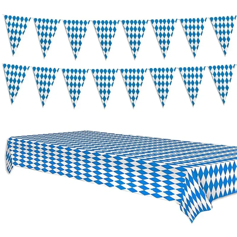 Decoraciones para fiestas temáticas de Oktoberfest, cubiertos de cerveza, platos y vasos de papel, servilletas, mantel, pancarta, cerveza para adultos, despedida de soltero