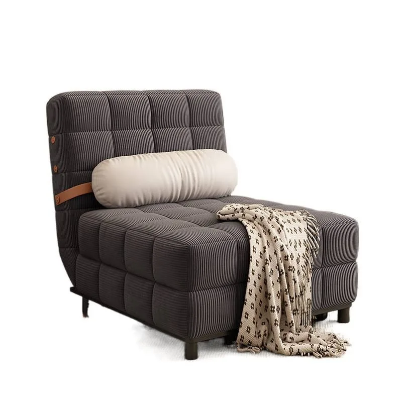 Cream wind retro single foldable sofa bed, simple small apartment sofa bed